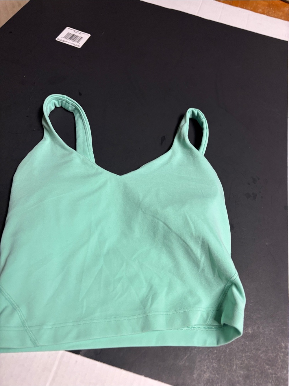 lululemon athletica Mint Green V-Neck Sports Bra Top